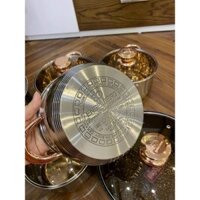 (SẴN) Bộ nồi Đức 6 món 5 đáy, nồi Inox cao cấp của Đức