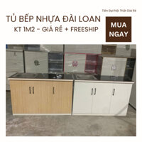 [Sẵn Bồn Vòi] Tủ bếp 1m2 nhựa Đài Loan - Tủ bếp giá rẻ nhất NEW 100%