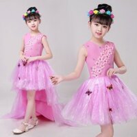 Sàn Catwalk 2.23 Cha Mẹ-Con Mặc Hiệu Suất Đường Dài Váy Cưới Công Chúa Thời Trang Trẻ Em Bảo Vệ Môi Trường Trang Phục Chia Ngày 6 Giai Đoạn Bảo Vệ Môi Trường