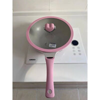 SẴN💝 Chảo Xào, Chiên, Rán Không Cần Dầu Mỡ_Chảo Đá Sâu Lòng Size 30cm, Nắp Silicon Siêu Kín Dùng Được Các Loại Bếp Nấu