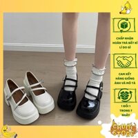 [SẴN + CHUẨN HÀNG QC] Giày búp bê lolita quai gài dễ mang mix dồ xinh style hàn quốc xinh xắn cho nữ đi học đi chơi