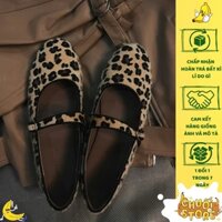[SẴN + CHUẨN HÀNG QC] Giày búp bê da beo mũi tròn basic style âu mỹ xinh iu cho nữ đi chơi đi học mix đồ lạ xinh