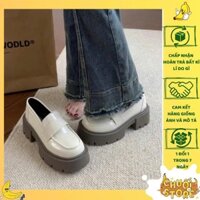 SẴN = CHUẨN HÀNG QC Giày oxfod mũi vuông đế trụ basic phong cách hàn quốc hack chân cho nữ xinh iu đi học đi chơi