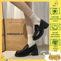 [SẴN+CHUẨN HÀNG QC] Giày oxford đế cao 5cm kiểu dáng ulzzang basic da PU cao cấp