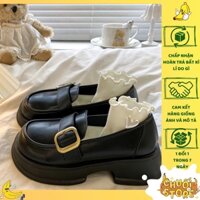 [SẴN + CHUẨN HÀNG QC] Giày oxford da pu cao cấp 2 lớp mix đồ style hàn quốc cho nữ đi học đi làm đi chơi xinh iu