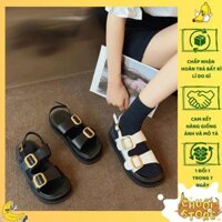 [SẴN + CHUẨN HÀNG QC] Giày sandal quai ngang khuy bản to phong cách nawng động cá tính đi học đi chơi cho nữ Cao Cấp