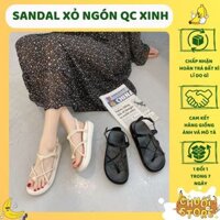 [SẴN+CHUẨN LOẠI 1] Giày sandal - Dép sandal dây đan chéo đế cao su hàng QC cao cấp có hộp đi học đi chơi