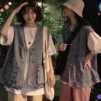 [SẴN CỔ V] Áo Gile Bò chất siêu cá tính ( Ảnh thật ở cuối )