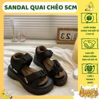 SẴN+CÓ VIDEO Dép Sandal Nữ Ulzzang LOẠI 1 - Giày Sandal Nữ Đi Học Đế Cao Quai Ngang Đan Chéo Mang Áo Dài Cá Tính