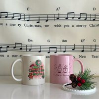 (Sẵn cốc hồng ~ hoả tốc) Cốc Noel, cốc hoạ tiết Giáng sinh ~ Có gói, kèm thiệp