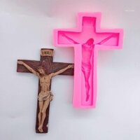 San * Cross-Pendant Khuôn Nhựa Silicon Chúa Giêsu Thánh Giá Nhựa Dính Đúc Khuôn Pha Lê Tường Mặt Dây Chuyền Khuôn Cho Thủ Công DIY