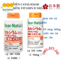 [Sẵn, Date 5/2026] Canxi  hữu cơ cho bà bầu dear Natura Nhật 180 vien