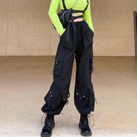 (Sẵn Đen) Quần jogger boxpant nhiều túi unisex nam nữ sexy dance hiphop đường phố