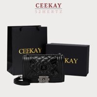 [SẴN ĐEN] Túi xách nữ CEEKAY khóa cài tròn dây nhỏ, mẫu mới 2023