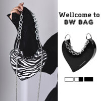 (sẵn đen) Túi xách nữ hình trái tim trendy, phong cách hiện đại, trẻ trung, túi đeo chéo thời trang mới 2023 dành cho nữ