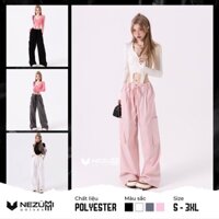 (Sẵn đen, xám, trắng, hồng nhạt) Quần suông ống rộng đen trắng xám hồng hiphop sexy dance Hàn Quốc