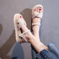SẴN Dép sandal caro nữ tính độn đế siêu xinhh ulzzang CÓ ẢNH | VIDEO THẬT