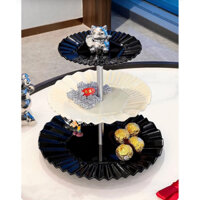 (SẴN) Đĩa gốm sứ đựng bánh kẹo trái cây MÈO THẦN TÀI trang trí phòng khách, đĩa đựng bánh kẹo tết