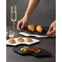 (SẴN) Đĩa rẻ quạt, khay sứ bất quy tắc, đĩa sushi pc Nhật - Bát Đĩa sứ nhà hàng cao cấp