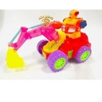 Sẵn Đồ chơi lồng đèn trung thu cho bé trai hình SIÊU NHÂN LÁI XE CÔNG TRÌNH XE XÚC CÁT pin có đèn và nhạc quà trung thu