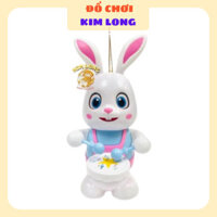 Sẵn Đồ chơi lồng đèn trung thu cho bé gái hình THỎ TRẮNG ĐÁNH TRỐNG tặng pin có đèn và nhạc quà tặng trung thu- có sẵn