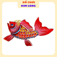 Sẵn Đồ chơi lồng đèn trung thu truyền thống - Lồng đèn kiếng hình CÁ CHÉP 65cm tặng 10 đèn cầy quà tặng trung thu- có sẵ