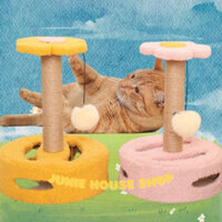 [SẴN] Đồ chơi tương tác tháp cào móng kèm banh chuông lật đật cho mèo