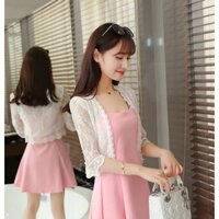 [Sẵn đủ size - Hàng chuẩn loại 1] Áo khoác ren form lửng tay lỡ, ren mềm mịn 2 lớp, văn phòng, đi chơi, dạo phố