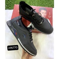 [Sẵn, fullbox] Giày thể thao, giày bata nam da cao cấp dây rút kiểu dáng thời trang, năng động màu đen - A96770👟👟