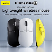 [SẴN GIAO NGAY] Chuột không dây gaming Mchose A5 V2 Pro / Promax 3 mode PAW3395 4K (Tặng kèm miếng dán chống trượt)