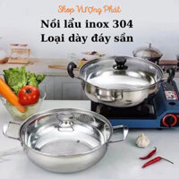 [Sẵn Giao Ngay] Nồi lẩu Inox 304 Size 28cm Dùng Được Cho Mọi Loại Bếp Từ, Xào, Nấu, Lẩu Tiện lợi