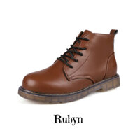 [SẴN] 🍁 Giày Boots da cổ cao Vintage ( Size 35 - 39) Đen, Nâu A568