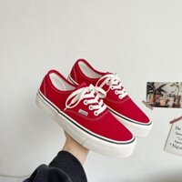 [Sẵn] Giày thể thao đế bằng classic màu đỏ tươi