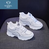 SẴN Giày Thể Thao Nữ Sneaker Thể Thao GCN09 Siêu Phẩm Đế 3 Phân Màu Trắng Giày Đi Không Đau Chân