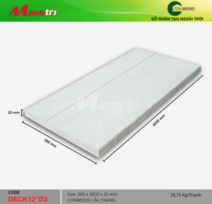 Sàn gỗ Conwood Deck 12"D3