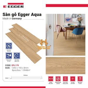 Sàn gỗ Egger Aqua 8mm EPL179