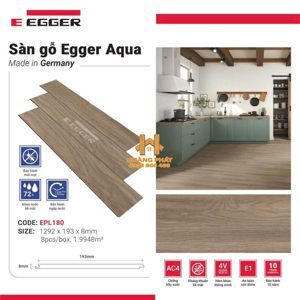 Sàn gỗ Egger Aqua 8mm EPL180