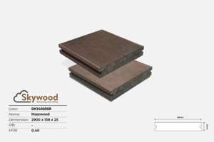 Sàn gỗ ngoài trời WPC Skywood Rosewood DK14025SR