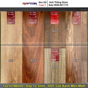 Sàn gỗ Raptor 12mm R12