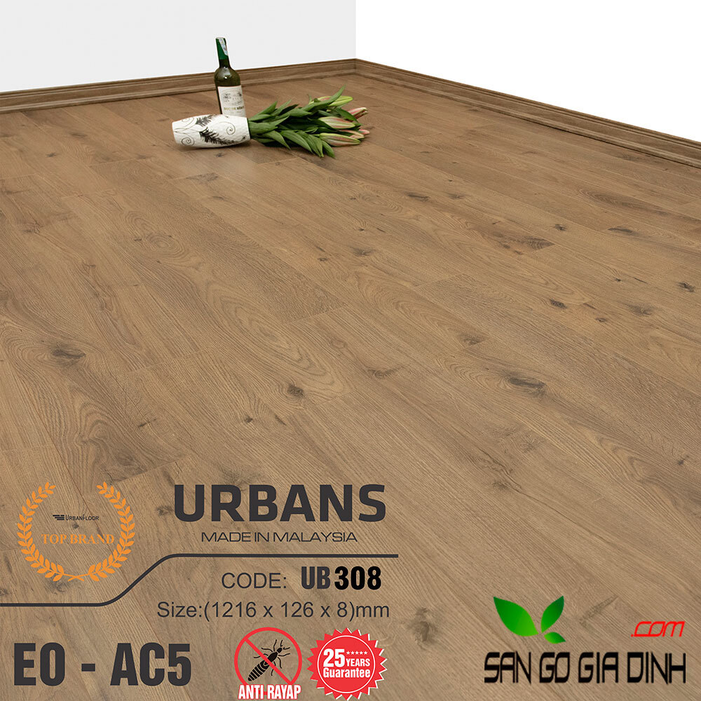 Sàn gỗ UrbansFloor 8mm c