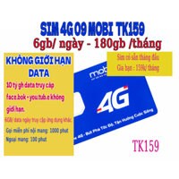 (Sẵn gói cước) Sim 4G mobifone tk159, mxh100 10 tỷ gb xem you.tu.be, fa.book, tik.tok, đầu số 09