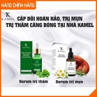 [Sẵn hàng] COMBO Treatment Bright Serum 2in1 và Detox Acnes Serum loại bỏ thâm mụn làm căng bóng trắng da Kamel lọ 10ml