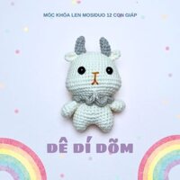 [Sẵn hàng] Dê Dí Dõm | Dê bông | Móc khóa len 12 con giáp | Quà tặng và phụ kiện gắn túi xách, balo