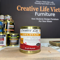 (Sẵn hàng) Gel Stain 800g - Sơn lau màu cho gỗ gốc nước Creative Life Vietnam - mã 4xx
