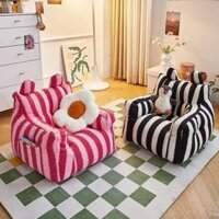 (Sẵn hàng) Ghế lười sofa trẻ em màu đơn / đôi cho ban công/ phòng ngủ độc đáo ghế sofa cho bé