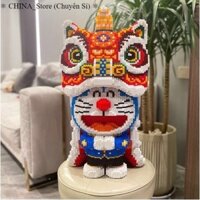 [SẴN HÀNG] Lắp ghép Le.go doraemon họa tiết 55cm 68cm 93cm xăm trổ, đồ chơi lắp ráp mon mèo máy xăm mình [TẶNG Ô TÔ]