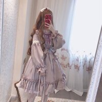 [Sẵn HÀNG LOẠI 1] Váy/ Đầm Lolita Lavender OP - Kèm ảnh thật✨ váy đầm công chúa,dự tiệc, tiểu thư, nàng thơ, sang chảnh