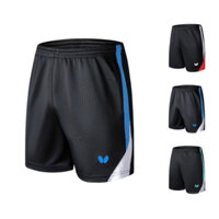 [Sẵn Hàng] Quần bóng bàn BUTTERFLY Vải Lạnh 2024/ Quần Bướm bóng bàn Đẹp Mới - Quần Bướm BUTTERFLY Short Đen Sọc Xanh Đỏ