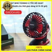 [[SẴN HÀNG ] Quạt tích điện yoobao pin 6400 mah,dùng liên tục 32 tiếng - Bảo hành 12 tháng (06 Màu)