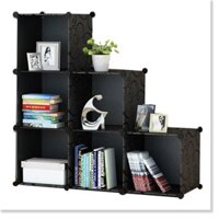 {Sẵn Hàng} TỦ KỆ SÁCH NHỰA LẮP GHÉP 6 NGĂN BẬC THANG KHÔNG CỬA